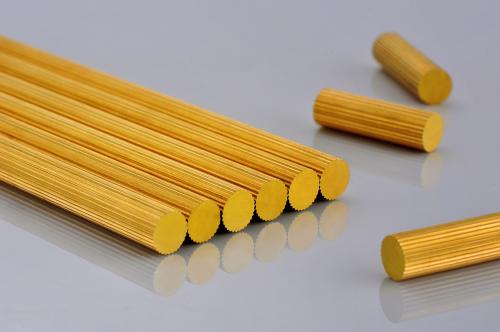 Casting and polishing brass alloys bars