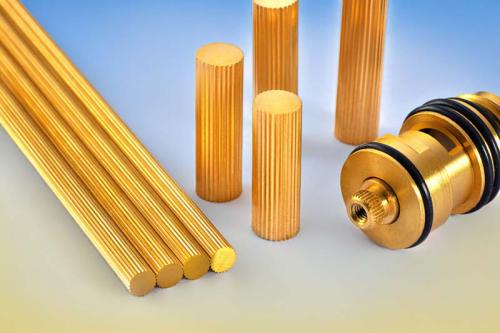 Casting and polishing brass alloys bars